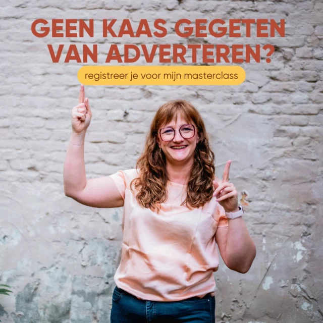 🙋‍♀️ Raise your hand als adverteren op Facebook & Instagram gewoonweg Chinees klinkt voor jou en je daardoor geen nieuwe klanten vindt.

Voor veel ondernemers lijkt adverteren op Meta ingewikkeld, maar dat hoeft echt niet zo te zijn. Want wist je dat je met een paar eenvoudige stappen heel wat nieuwe potentiële klanten kan aantrekken? Mensen die écht geïnteresseerd zijn in wat jij aanbiedt…

Goed nieuws 🎉  Op woensdag 6 november geef ik een praktische masterclass waarin ik je stap voor stap laat zien hoe je zelf advertenties kunt maken die werken voor jouw bedrijf in Jip en Janneke taal én zonder ingewikkeld gedoe. 

💡 Kleine tip: begin met een duidelijke doelgroep. Hoe beter je weet wie je wilt bereiken, hoe makkelijker je advertenties worden!
Nieuwsgierig? Je bent van harte welkom! 👉 https://socialads.be/masterclass-kwalitatieve-leads-via-meta/. 

Zie ik je dan?